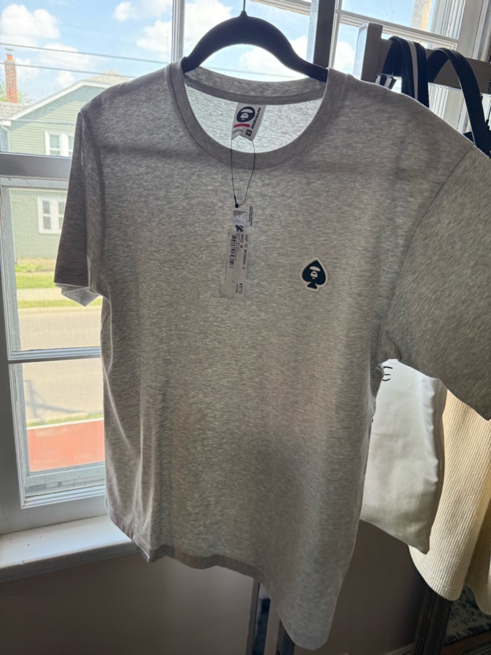 Bape Men's Heather Gray Crewneck T-Shirt